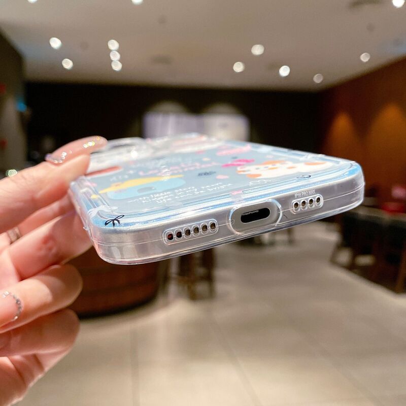 太空精孔适用iphone16卡通小狗手机壳11苹果15Pro新款全包保护套|undefined