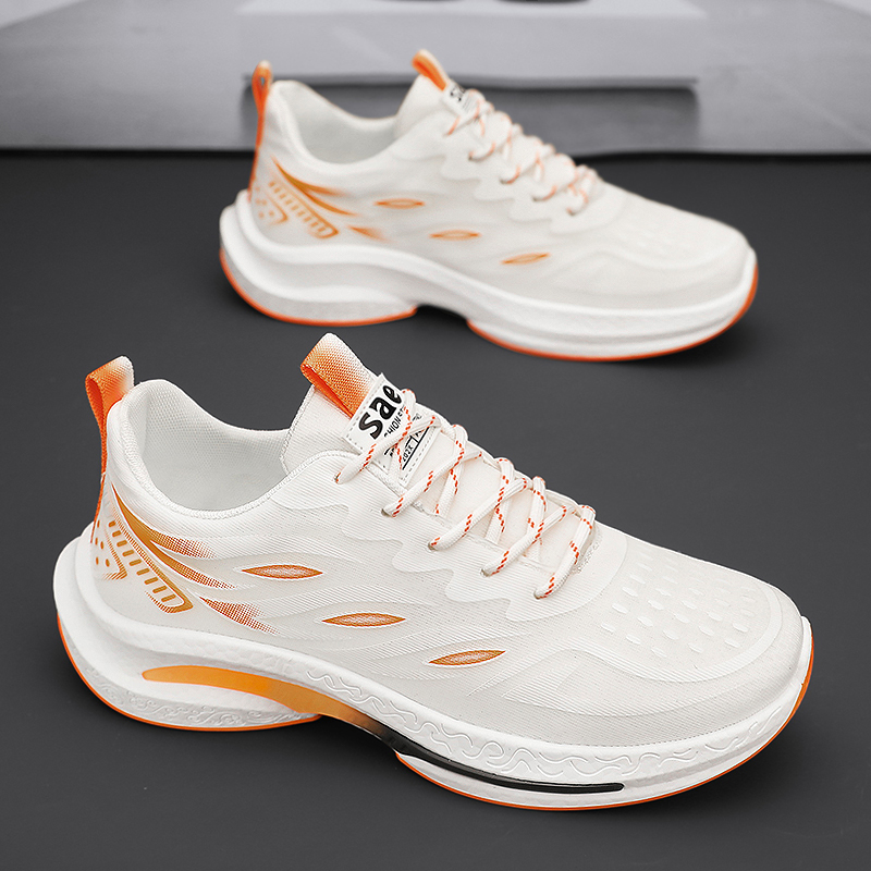 夏季透气男鞋2025新款青少年运动休闲跑步鞋轻便男士老爹网面潮鞋