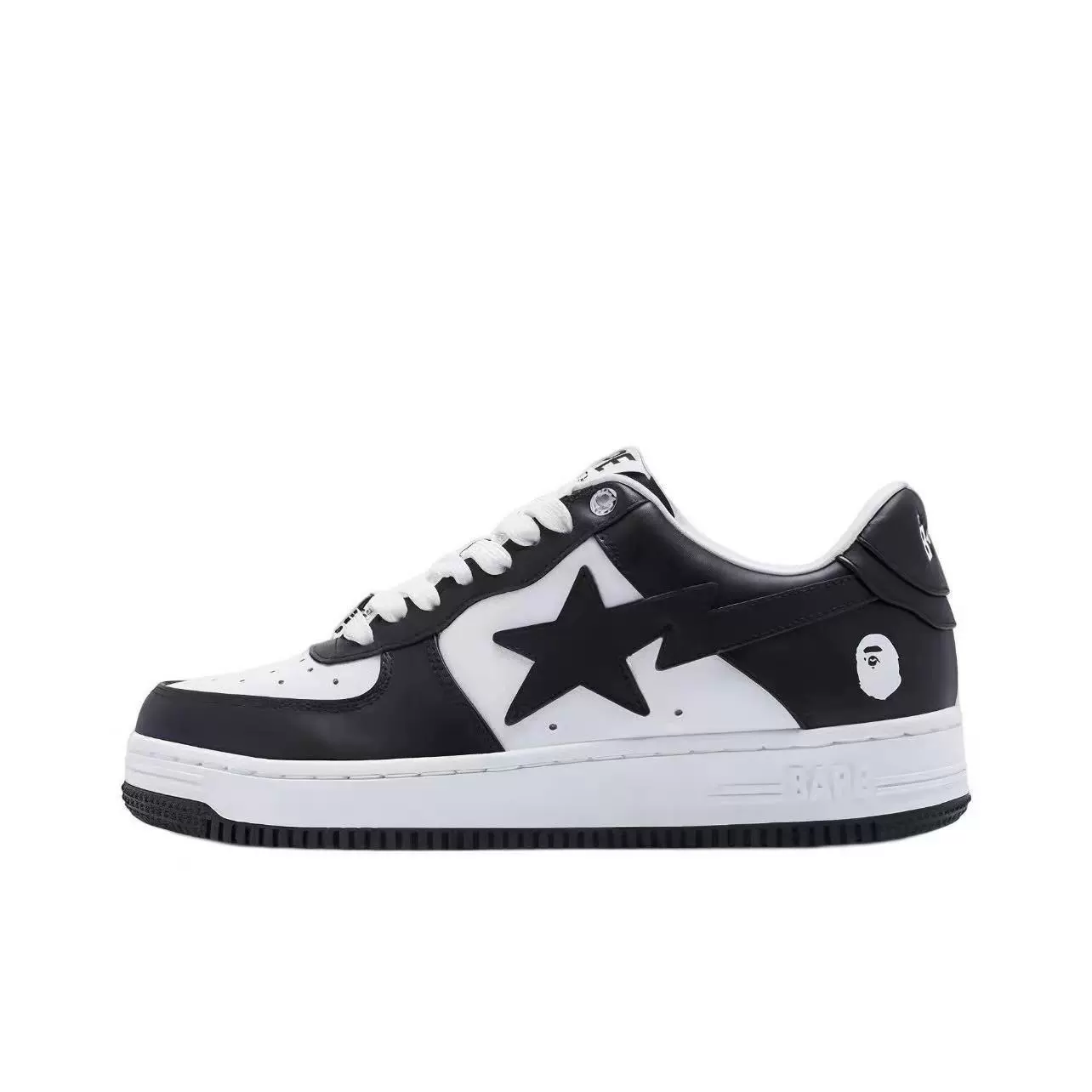 BAPESTA SK8 DUNK черно-белые кожаные уличные модные парные низкие повседневные спортивные туфли