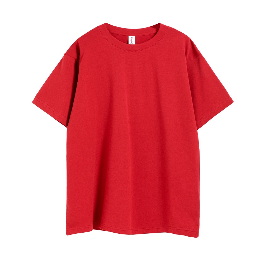 AG260 g 32 camisetas pesadas de algodón puro con hombros caídos, camiseta de manga corta de marca de moda suelta de gran tamaño personalizada