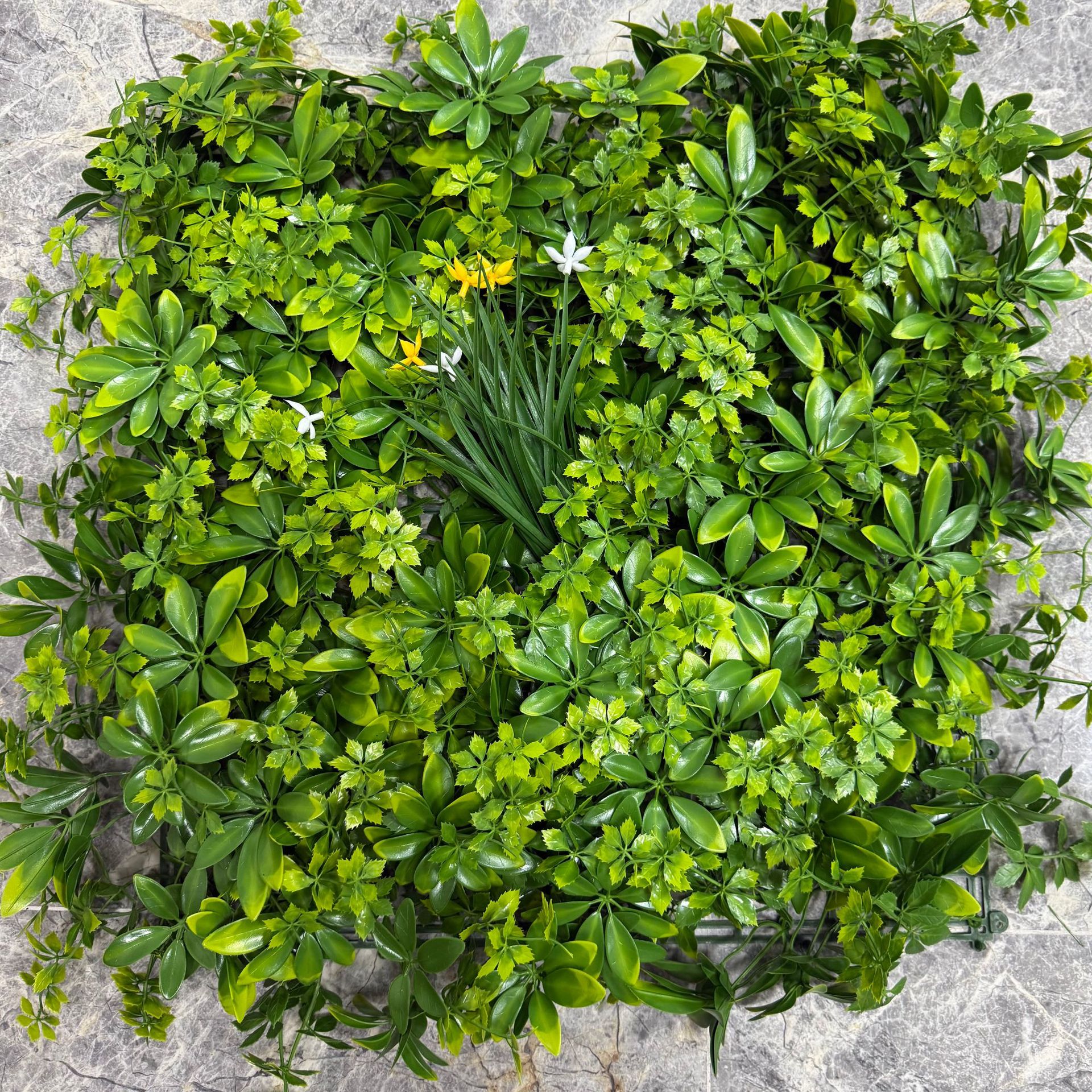 Flor artificial creativa Pared de césped decorativo interior planta verde techo artificial pared de fondo fábrica al por mayor Pared de Planta artificial