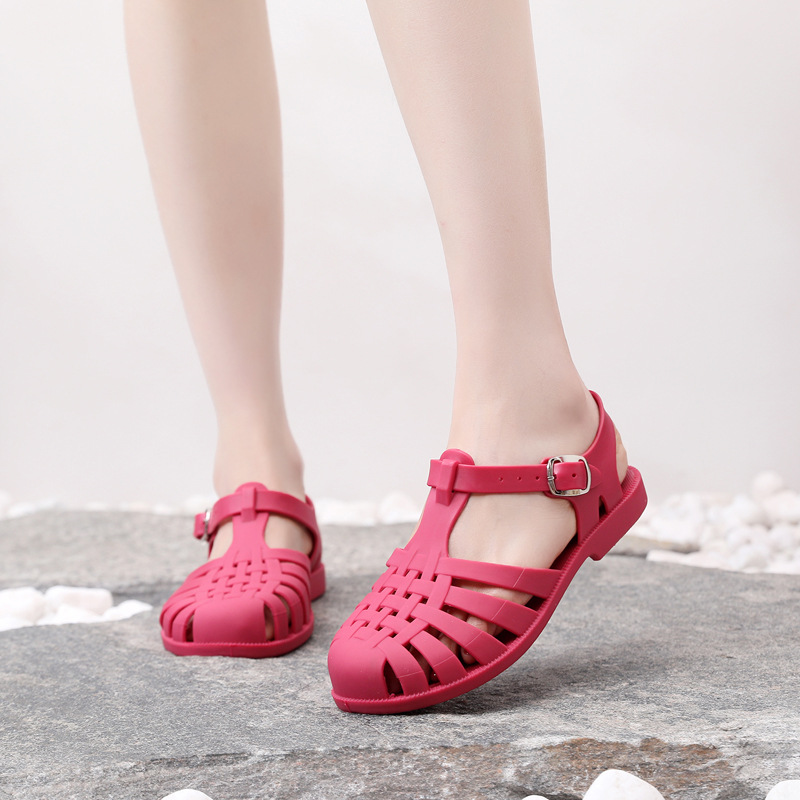Sandale plate noi 2024 pentru exterior, pantofi de vară versatile Baotou pentru femei, la modă_voghion.com