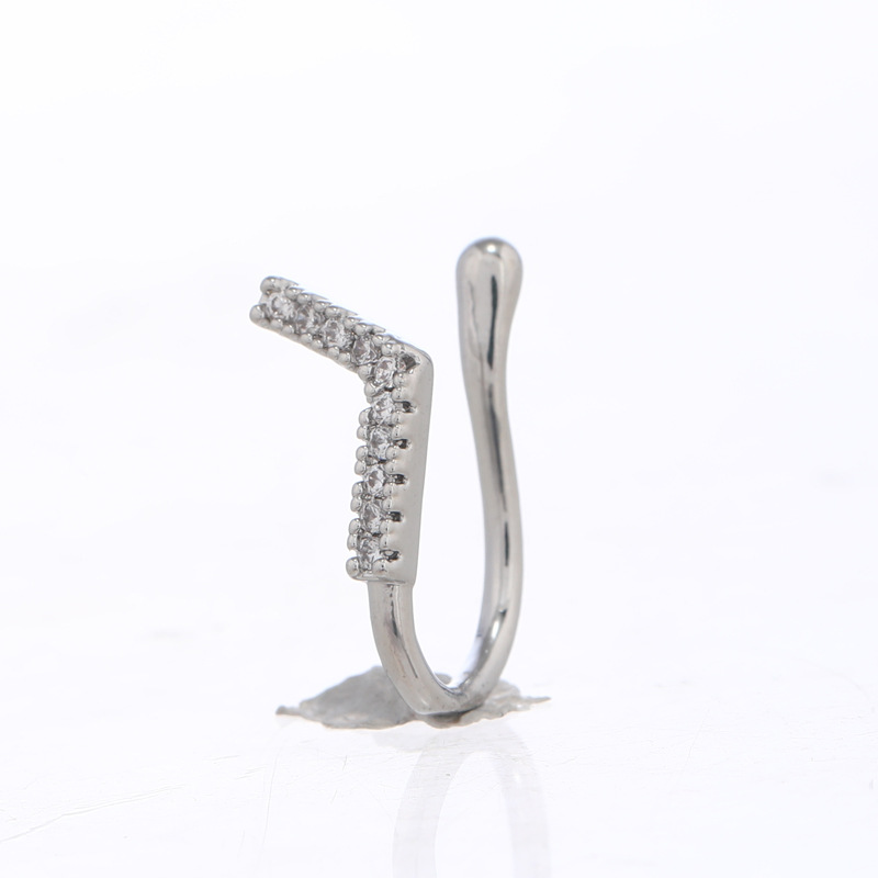 Mode Lune Couronne Alliage Incruster Zircon Piercing Au Nez 1 Pièce display picture 11