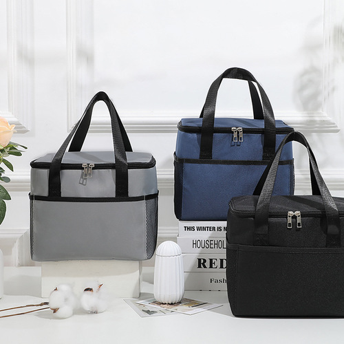 Cross-border hot selling portable large thermal insulation ice bag Oxford cloth portable shoulder lunch bag lunch box bag outdoor picnic bag