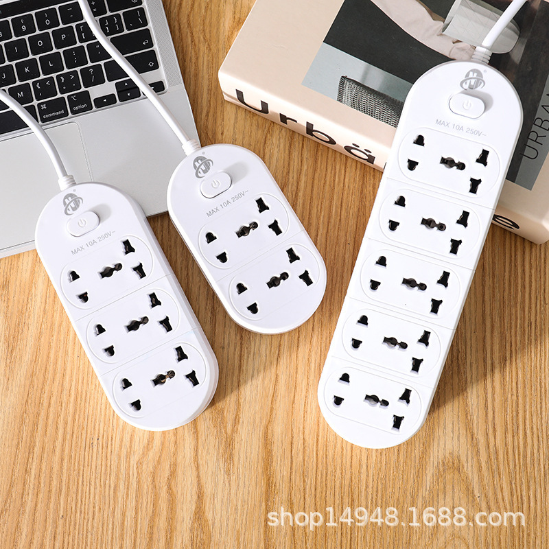 Serie NT blanco Dubai 3m enchufe de corriente con interruptor enchufe de fila de comercio exterior