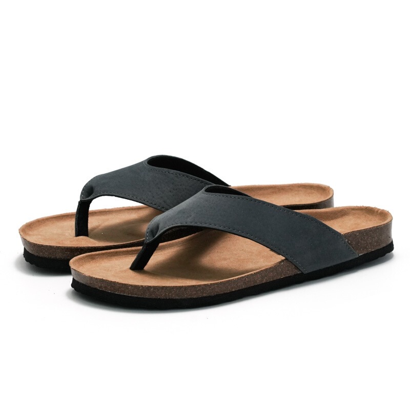 Ruizu Summer New Product Men's Cork Slippers Men's Flip-Flops Student Beach Shoes Youth Cork Sandals Ruizu Summer New Product Men's Cork Slippers Men's Flip-Flops Student Beach Shoes Youth Cork Sandals