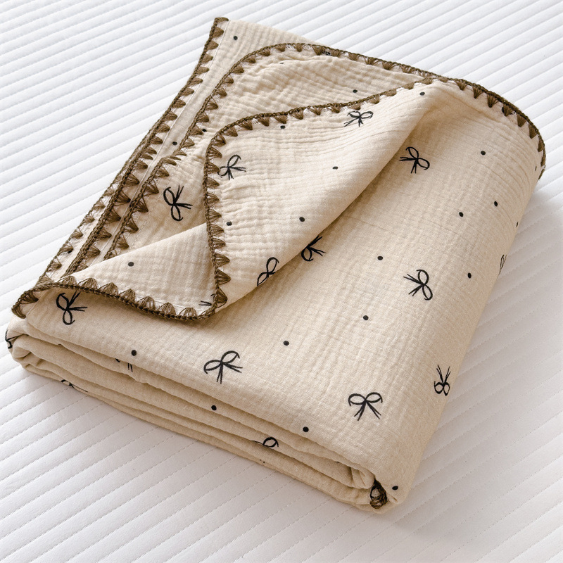 Clase A, capa de gasa de doble capa para madres y bebés, colcha de toalla, colcha de algodón, colcha de aire acondicionado para niños, manta de siesta para bebés