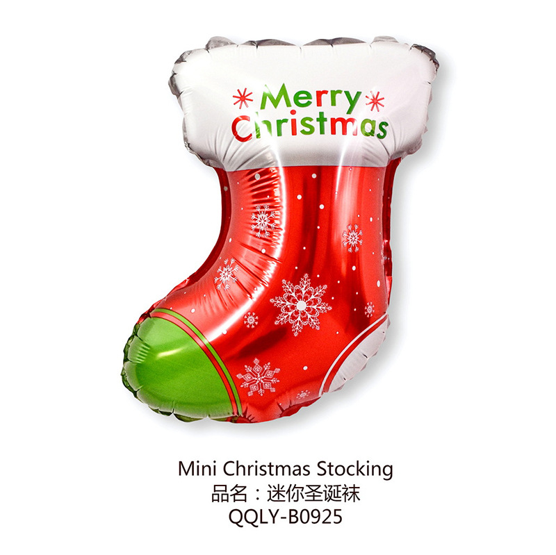 Navidad decoración de dibujos animados globo de aluminio centro comercial tienda fiesta decoración suministros Santa Claus globo