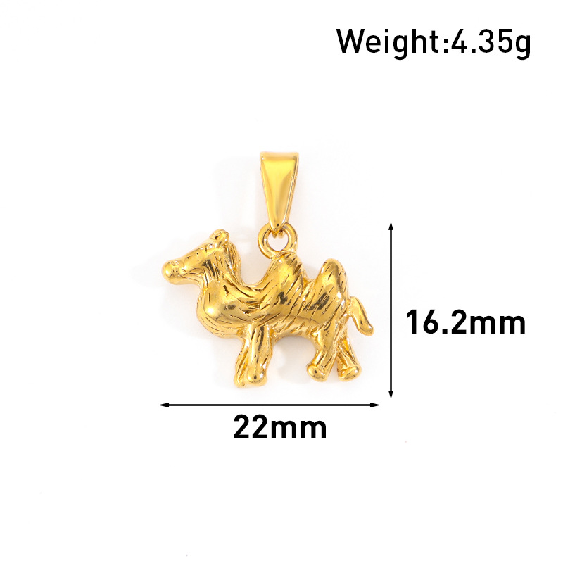 4g Weight Pendant Jewelry Making Type Real Gold Plated Plating Material 1 Piece Quantity Daily Occasion 304 Stainless Steel Material Animal Pattern All Seasons Season Unisex Gender Polished Finish Basic, Vintage Style Style Waterproof Non Tarnish, Plating Craft Real Gold Plated Animal 304 Stainless Steel Basic Vintage Style Waterproof Non Tarnish 4