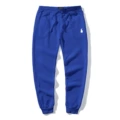 Blue pants white label