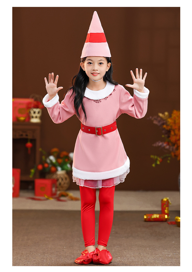 Christmas Children's Clothing Princess Dress Autumn and Winter Long Sleeve Thickened Elf Men's Performance Clothing_voghion.com