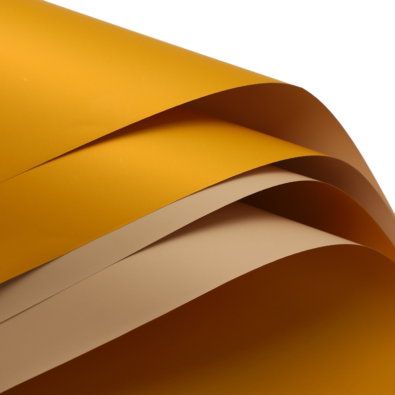 Siete colores cordier de dos colores papel de color sólido papel de oro de papel de oro lipa ramo de flores impermeable papel de envoltura de flores materiales de flores papel de embalaje de flores