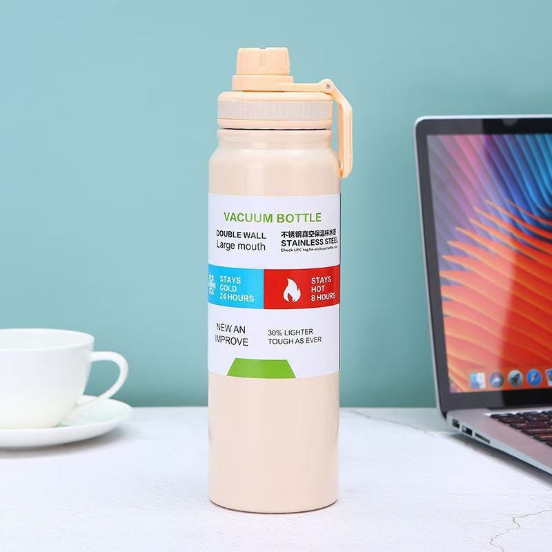 Transfronterizos simples de gran capacidad de la olla espacial 304 taza de acero inoxidable portable al aire libre separación de té de agua de la olla deportiva