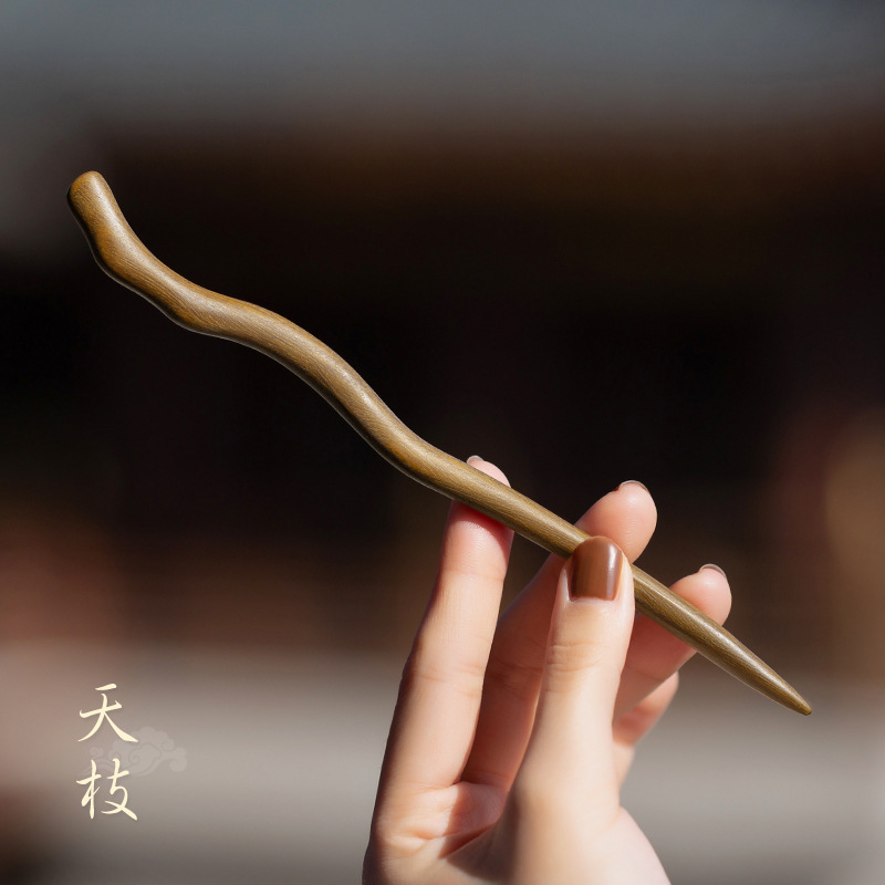 Xiangyun horquilla estilo antiguo simple diario de alto grado updo horquilla de madera nuevo estilo chino accesorios para el cabello palillos de ébano al por mayor