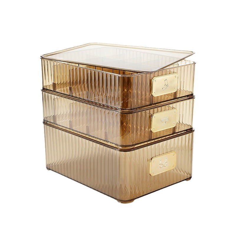 下着収納ボックス、カスタマイズされた寝室の衣類とズボンの収納ボックス、蓋付き寮コンパートメント、ブラジャー、下着、靴下の分類|undefined