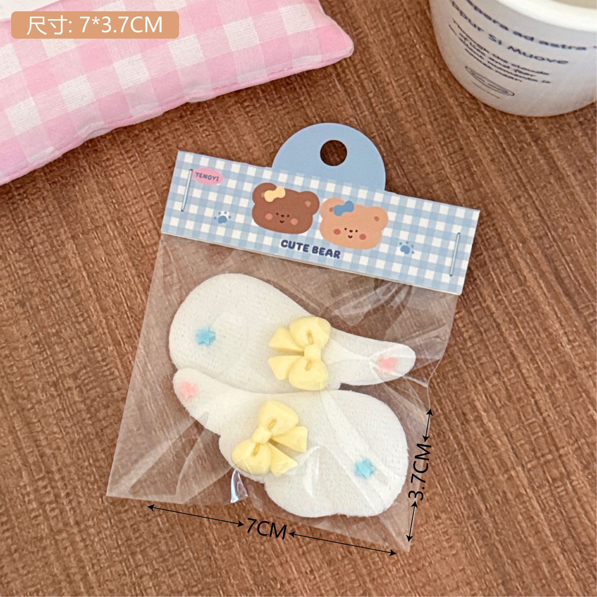 Nuevo lindo cartón de dibujos animados peluche oso clip lateral de la niña clip de cabello BB gran clip de cabello de cabello de maquillaje al por mayor