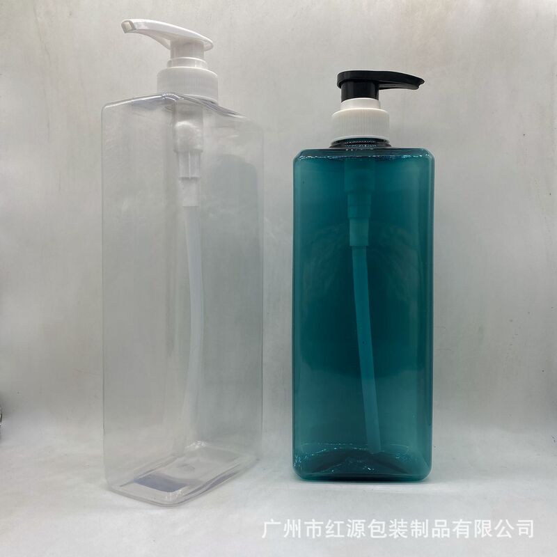 1000ミリリットル四方瓶フラットボトル大容量シャンプー入浴剤ローションボトル800ML洗濯液押出瓶|undefined