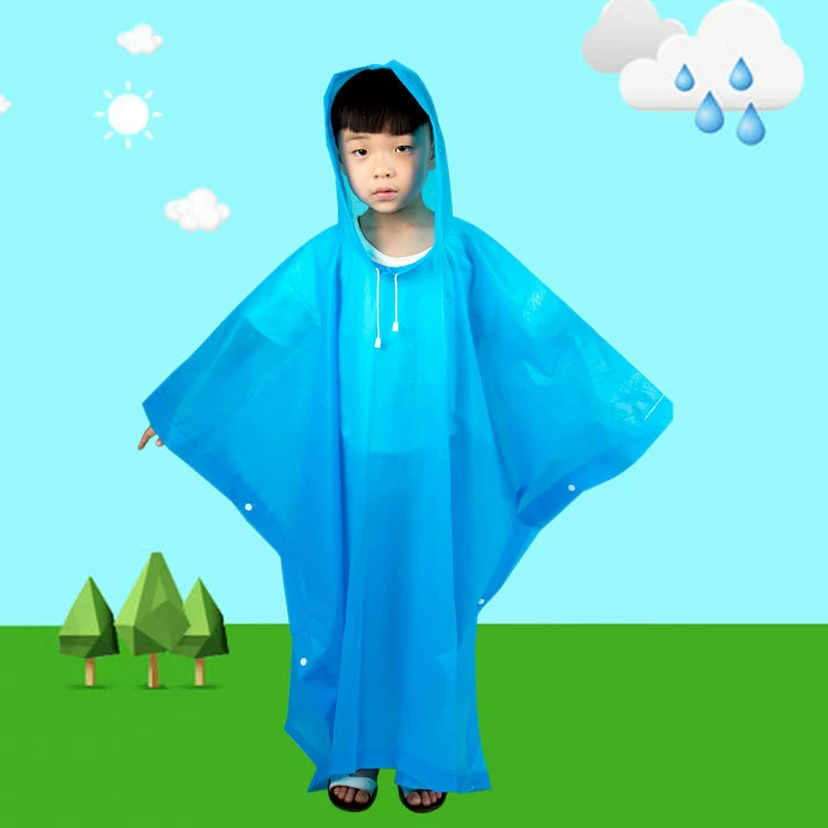 Модный детский плащ-плащ из ЭВА, уличный одноразовый, утолщенный с книжным плащом, студенческим пончо для мальчиков и девочек