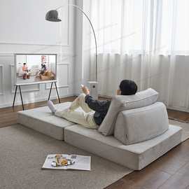 意式九层糕皮埃蒙特布艺沙发四方块豆腐块设计师自由组合模块沙发