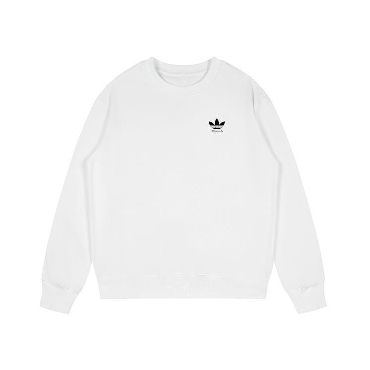 2025 Spring New Clover Round Neck 420g Heavyweight Loose Men's and Women's Versatile Casual Sweatshirt Men's Tops