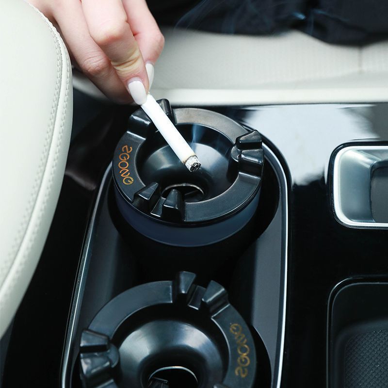 水タンク付き灰皿飛灰防止煙味創意家庭用車載漏斗蓋付き個性ステンレス灰皿|undefined