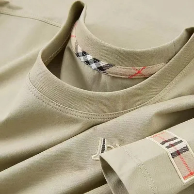 スポットアイスシルク半袖Tシャツメンズ夏ユーストレンドブランドレター刺繍ラウンドネックトップシルケットコットンTシャツ|undefined