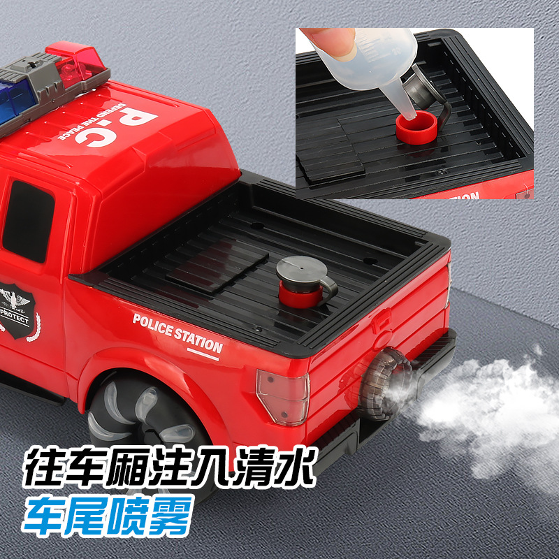 Niños eléctricos policiales de pulverización universal colorido música iluminación modelo de coche de policía coche de juguete al por mayor