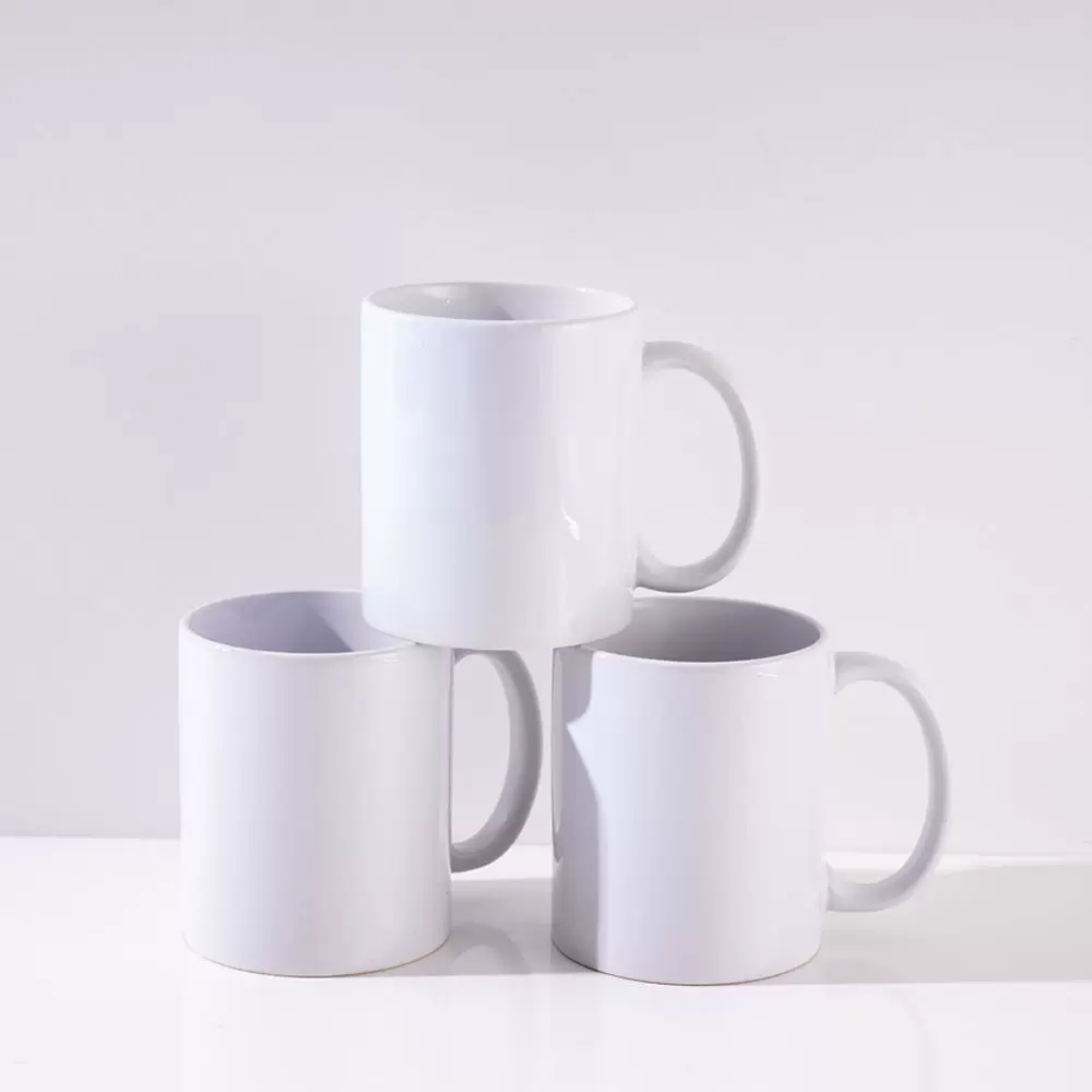 简约陶瓷杯马克杯空白涂层杯升华杯节日礼品广告杯子咖啡水杯茶杯