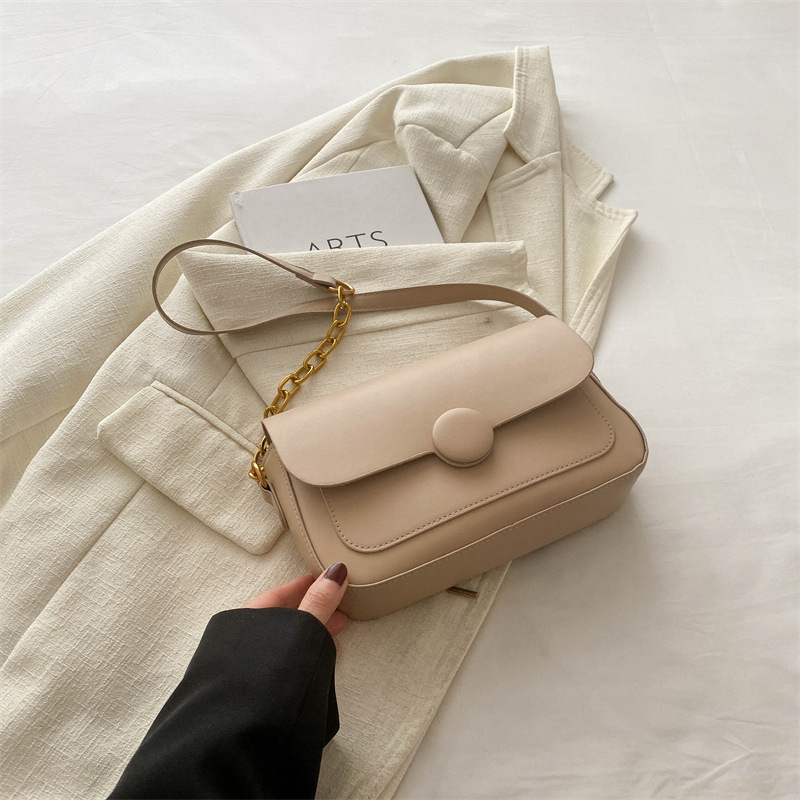 Bolsos de textura simple mujeres 2024 nueva moda cadena mochila bolso de hombro simple bolso cuadrado pequeño bolso de nicho