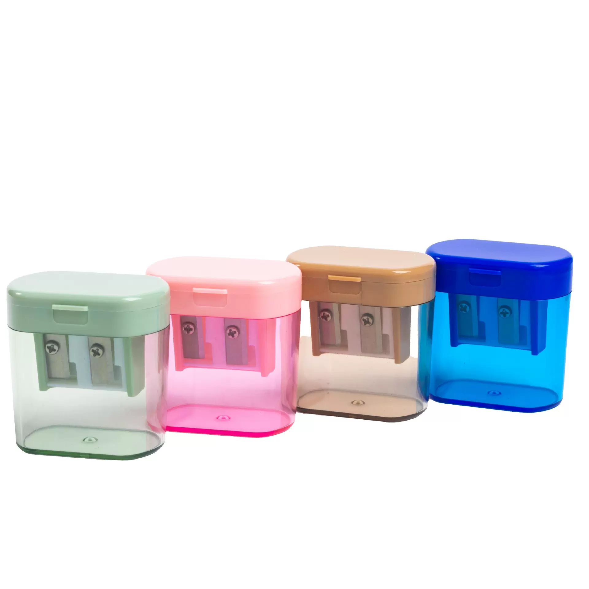 泰好卷笔刀双孔小型便携铅笔刀多色转笔刀文具用品削笔器跨境批发