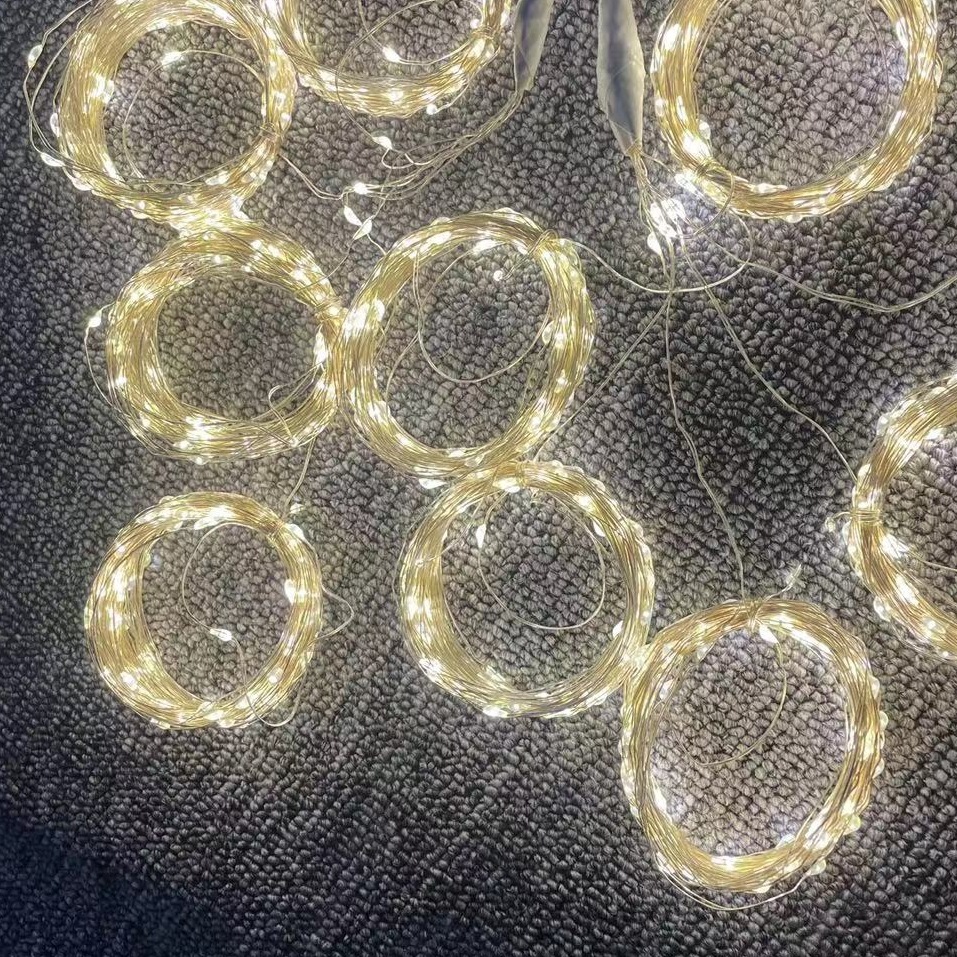 婚庆星空顶LED米粒铜线灯串婚礼创意布置铁橱窗装饰米灯防水暖光