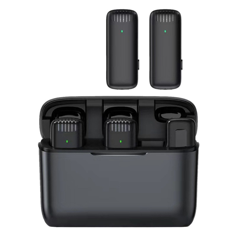 Popular J13 inalámbrico collar clip micrófono 2,4g radio reducción de ruido Micrófono transmisión en vivo j11 uno a dos con almacén de carga