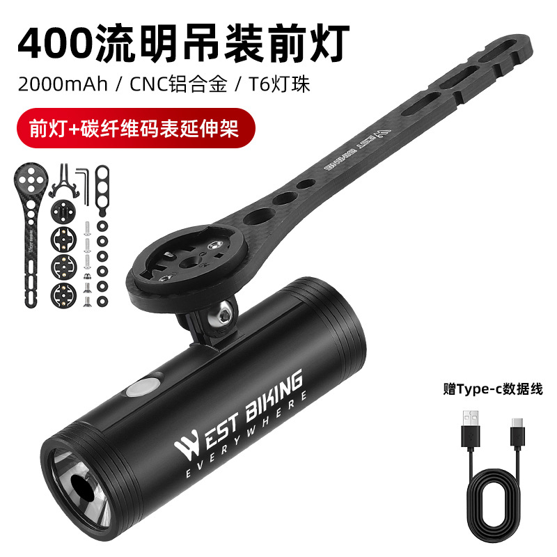 OESTE CICLISMO faro de la bicicleta noche montando luz fuerte linterna niños montando equipo de montar en bicicleta de montaña