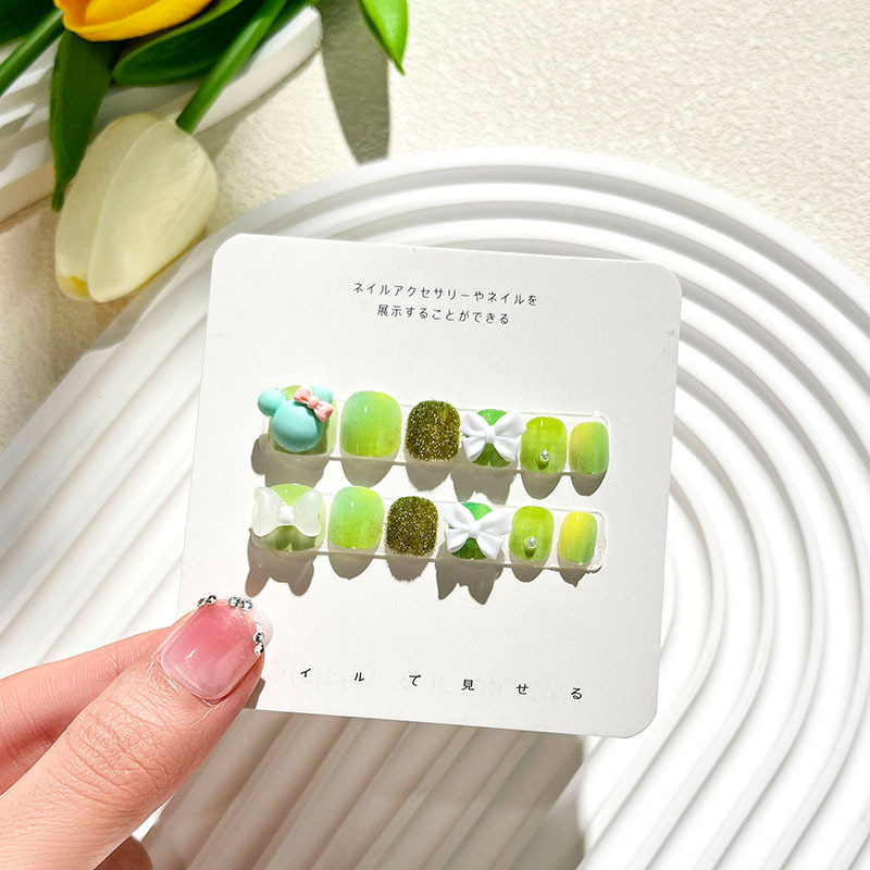 Pegatinas de uñas para niños pegatinas de uñas pegatinas completas de uñas pegatinas de dedo de dibujos animados de niñas usan uñas hechas a mano uñas falsas