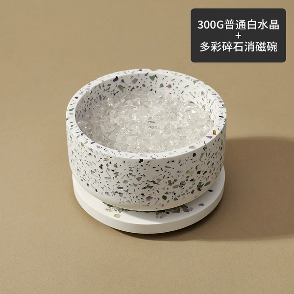 300g ordinary white crystal + colorful gravel degaussing bowl