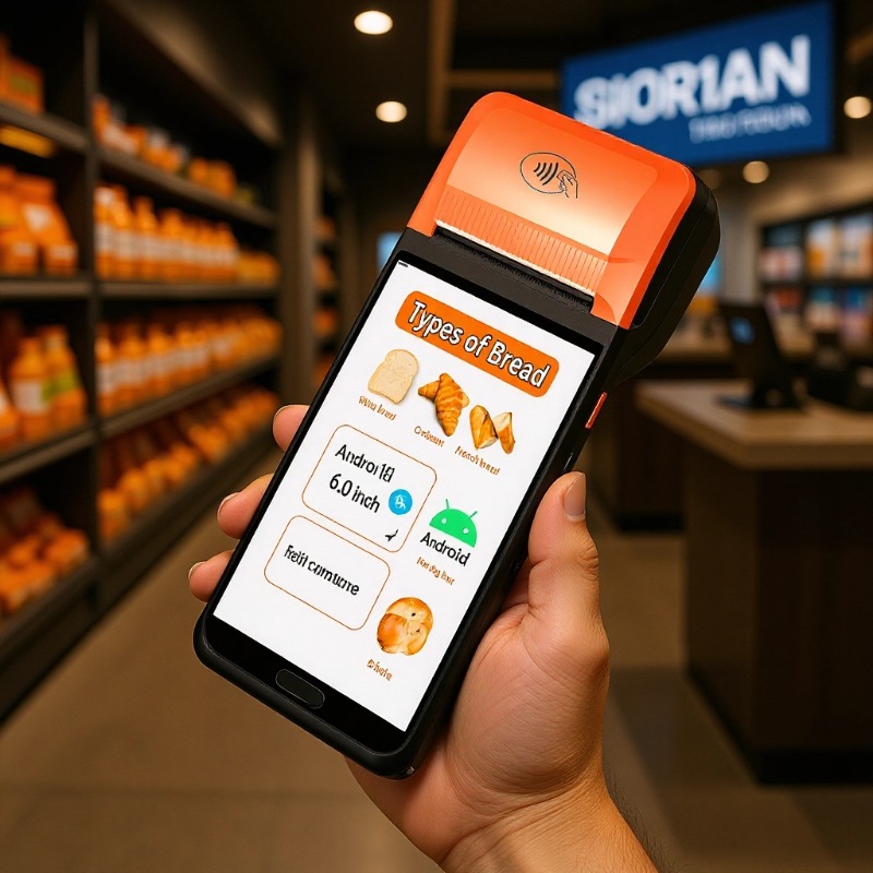 6inch Android 14 Smart Mobile Touch Cash Register Terminal Supermarket Bluetooth Printing Payment and Collection All-In-One Machine