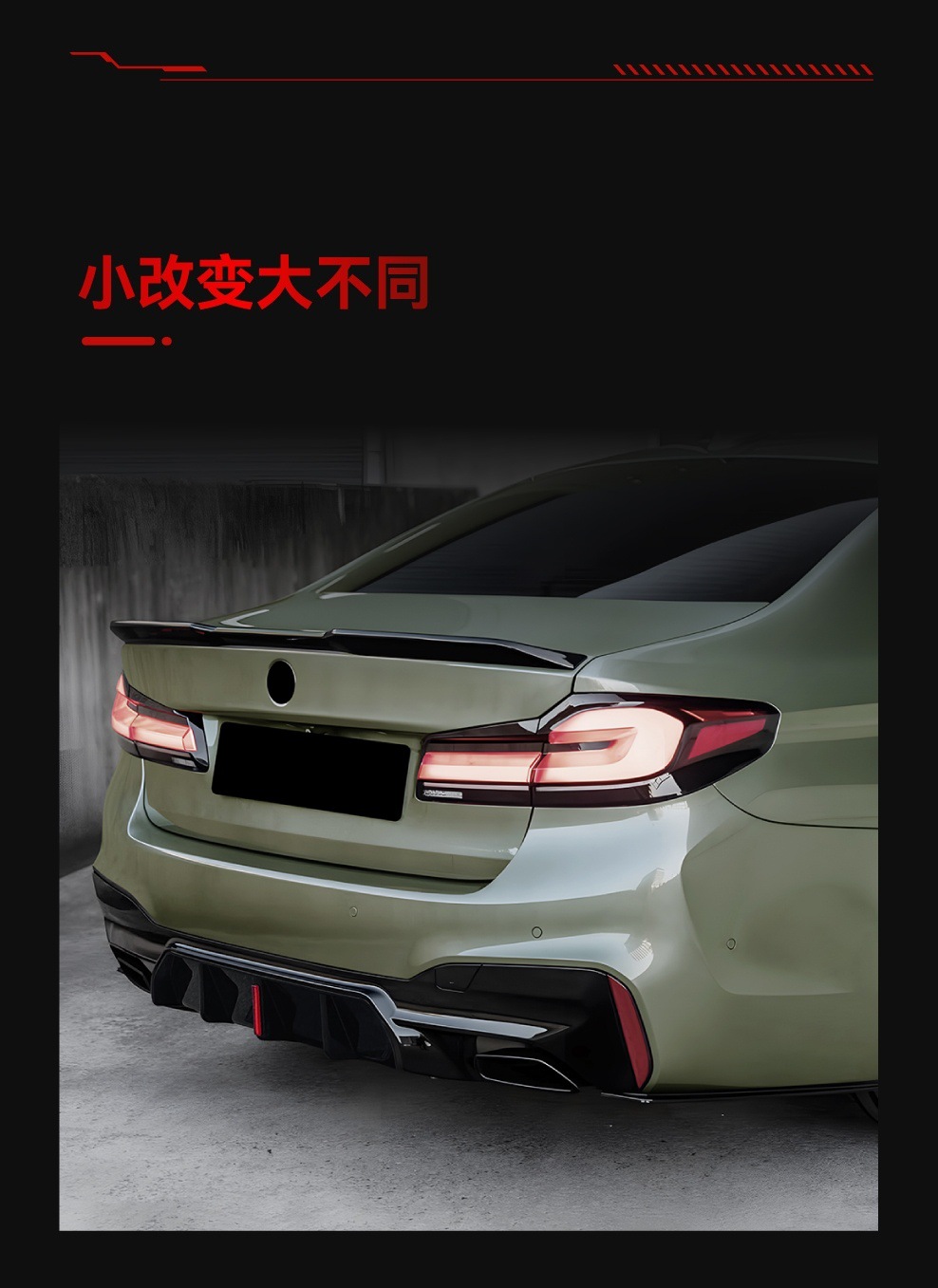 Suitable for 2018-2023 Bmw 5 Series G30 G31 m Sport M5 Rear Lip Rear Lip Spoiler Modification Parts