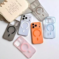 适用于iPhone17ProMax透明磨砂磁吸手机壳苹果16超薄PC简约保护套