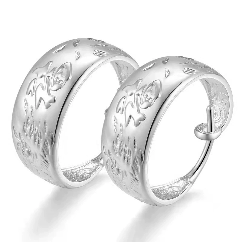 Посеребренные серьги из гипсофилы, стиль этнического меньшинства, серьги с драконом и фениксом с преувеличенными элегантными, большие элегантные серьги.