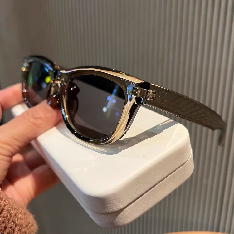 Cross-border olive green cat-eye sunglasses women's small face concave shape sunshade street photo sunglasses anti-ultraviolet sunglasses