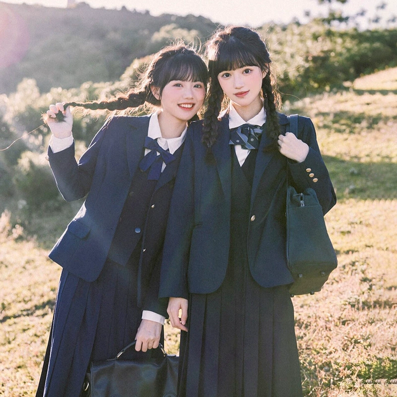 Женский пиджак в студенческом стиле JK, осенне-зимний миниатюрный универсальный комплект школьной формы для учащихся средней школы.