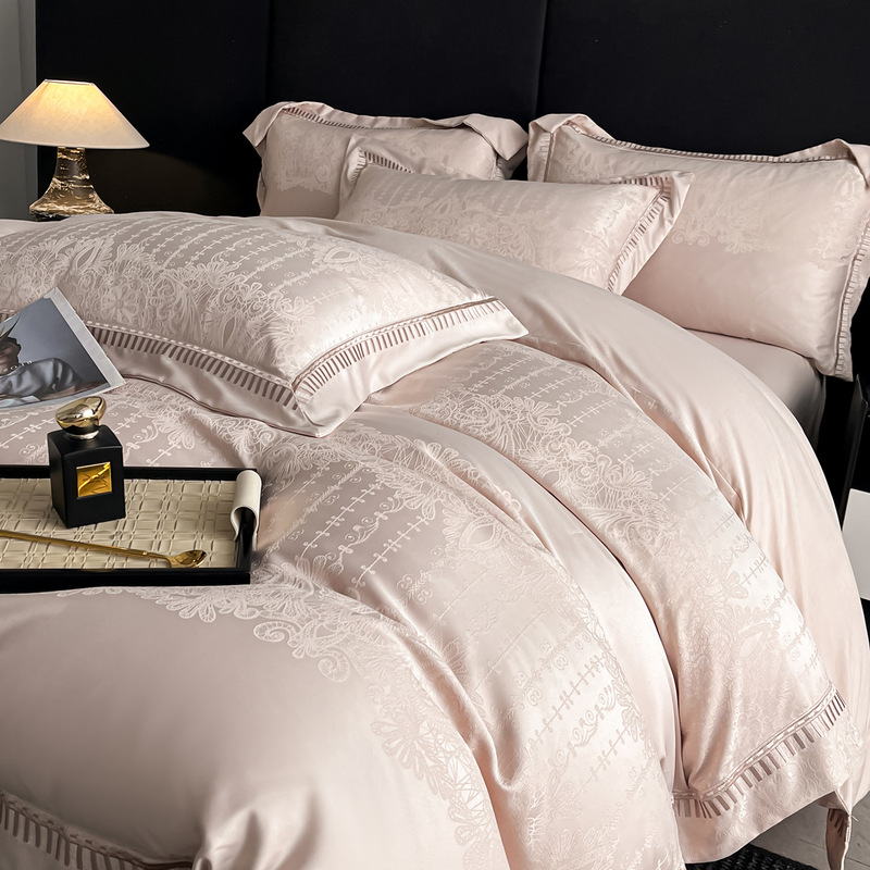 200-Count High-End Long-Staple Cotton Four-Piece Set, Pure Cotton 100% Cotton Bed Sheet, Fitted Sheet, Duvet Cover, Premium Bedding