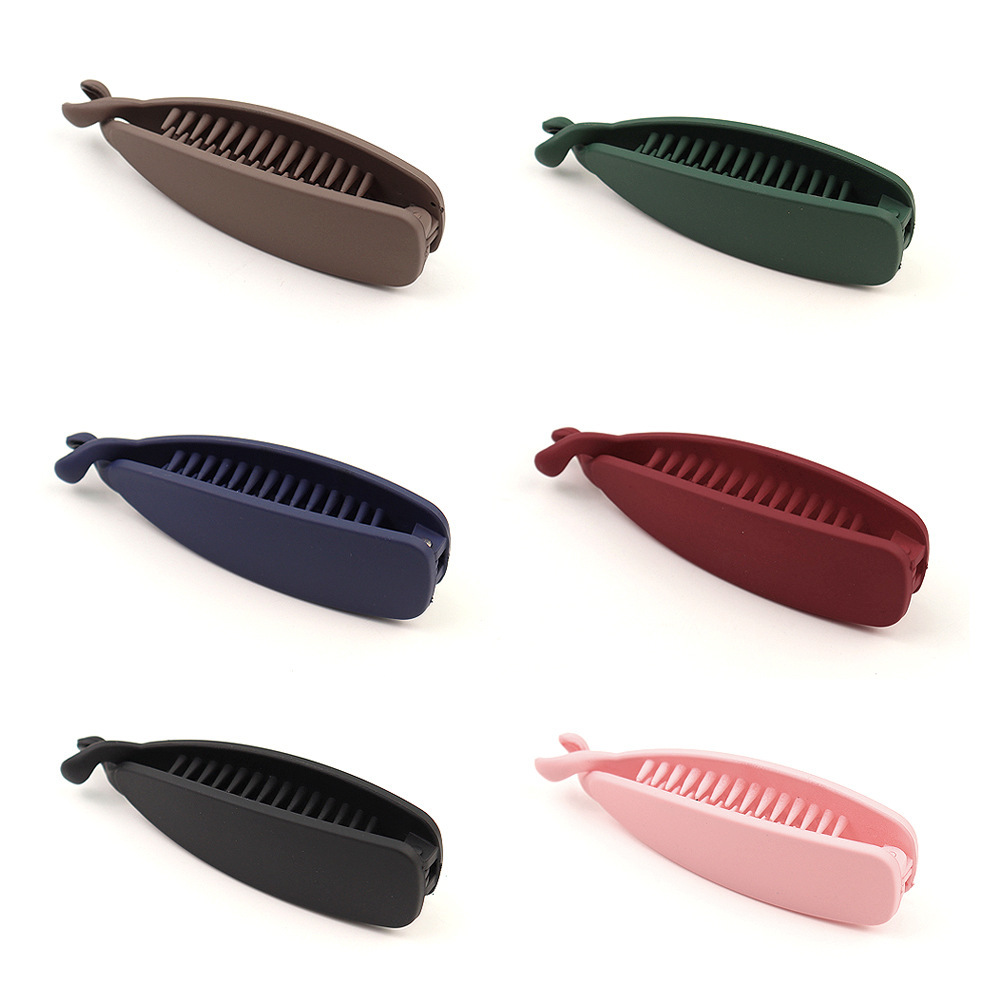 Vertical Clip Korean Style Simple Banana Clip Elegant Women's Ponda Clip Medium Size Back of Head Large Hair Clip Torque Clip Headwear Hair