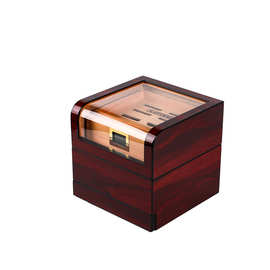 高档雪茄木盒 密封香烟收纳包装 松木雪茄保湿盒翻盖雪茄收纳盒