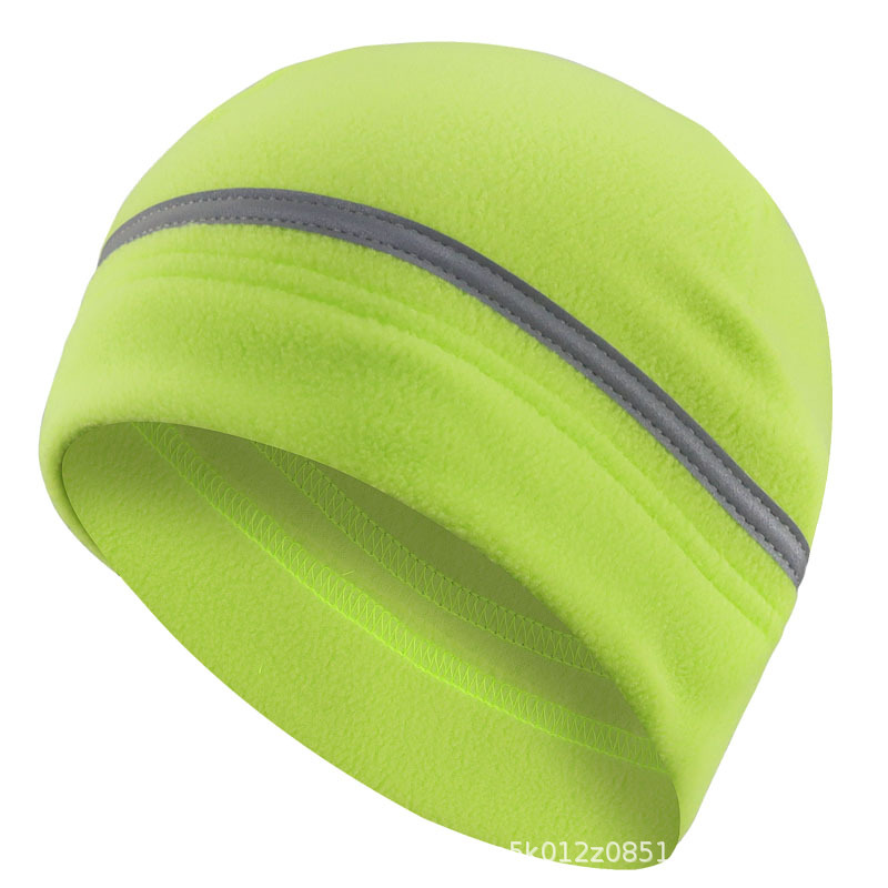 Sombrero de orejas reflectante para correr por la noche, sombrero de lana reflectante, sombrero de invierno al aire libre, sombrero de motocicleta, sombrero de esquí, sombrero de calor a prueba de viento