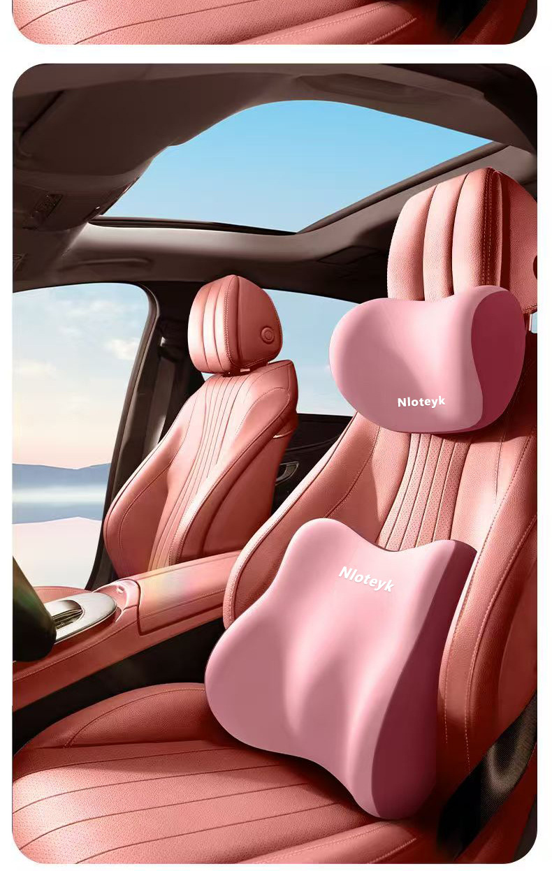 Car Lumbar Support Headrest Lumbar Cushion Seat Backrest Breathable Support Cushion