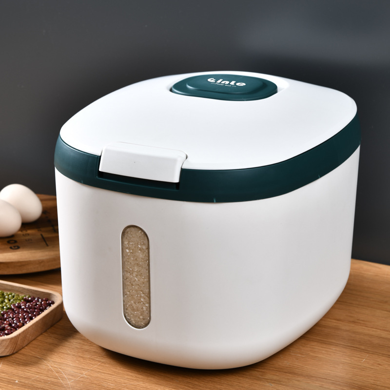 Anti-moth and moisture-proof sealed 20-pound rice drum storage container for home use, rice and flour storage bin