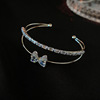 Zirconium with bow, fashionable small design bracelet, universal jewelry, wholesale