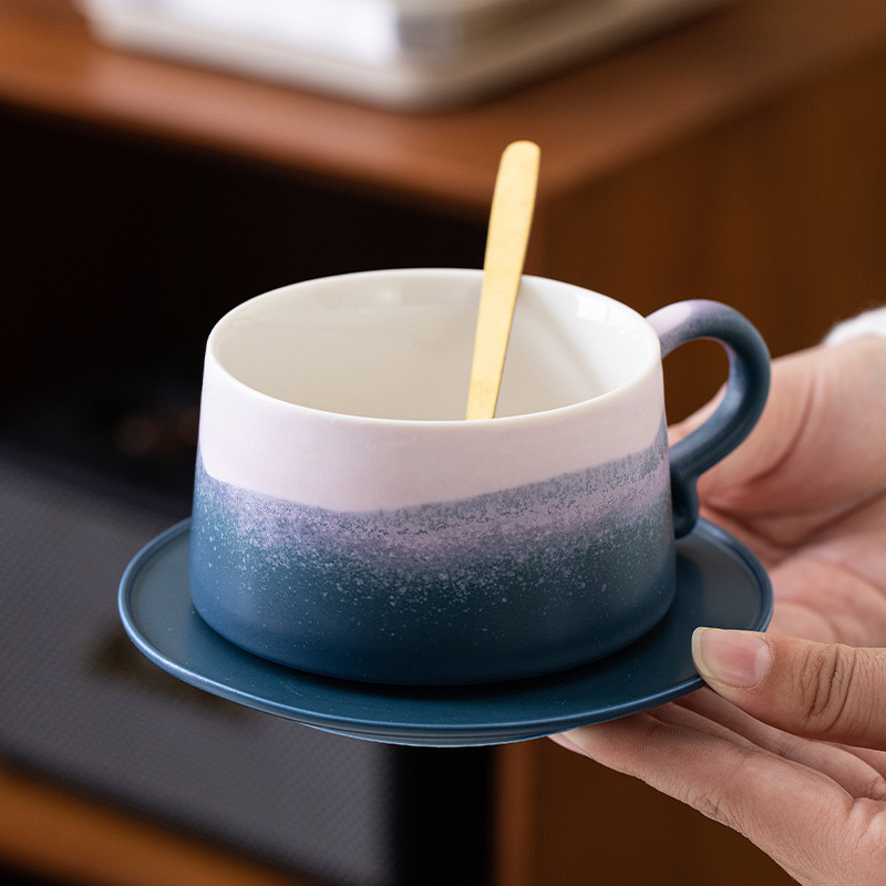 窯変コーヒーカップ陶磁器男性女性現代シンプル高級マグカップ家庭用小型洗練されたコッププレゼント|undefined