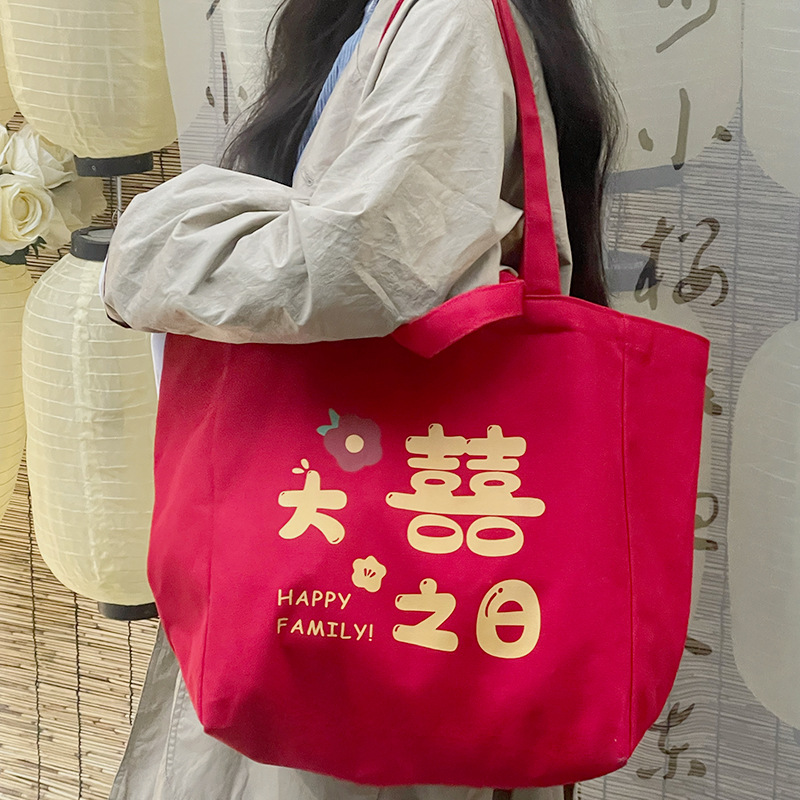 원래 결혼식 여성 신부 어깨 가방 큰 들러리 핸드백 큰 빨간 선물 가방 새로운 큰 하루